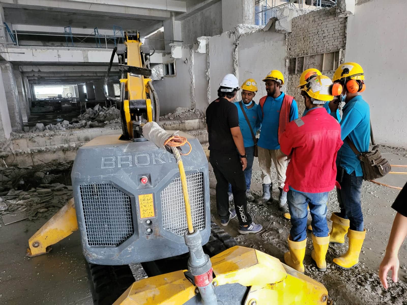 Brokk operator certificate training at site-1