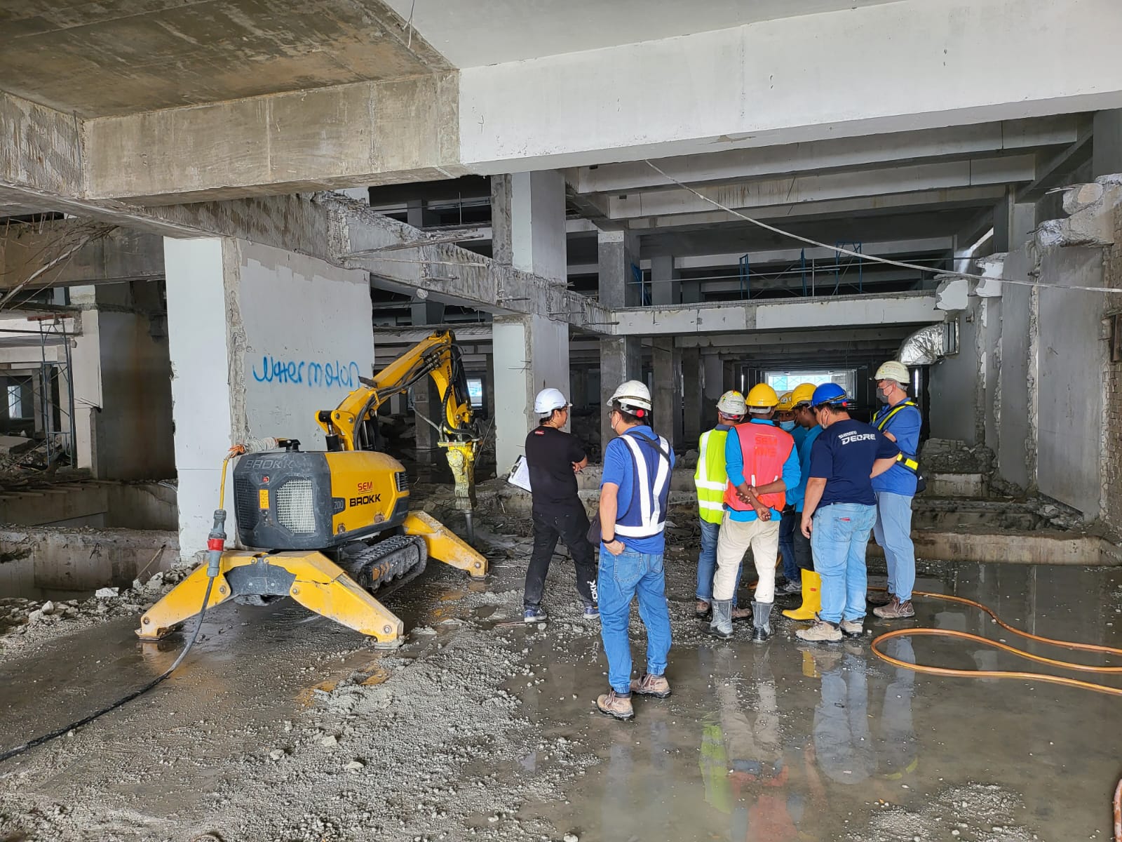 Brokk operator certificate training at site-3